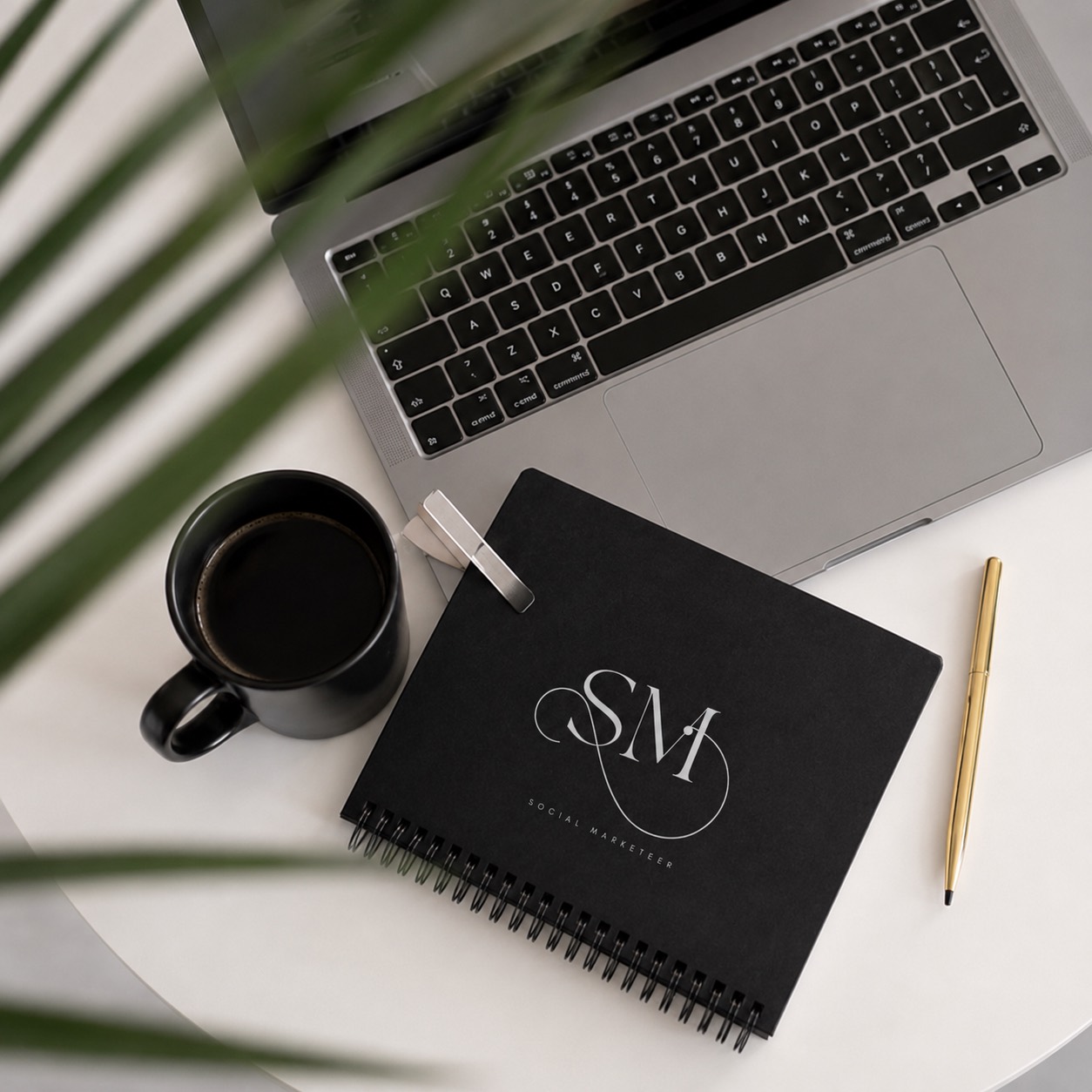 Social Marketeer branded workspace notebook